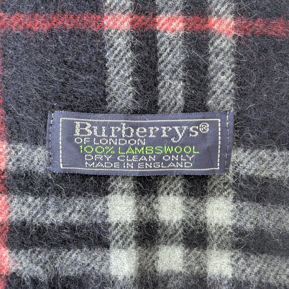 Burberry Authentic Lambswool Scarf Blue – Unisex Check – Pre-Owned – Great Deal. - Picture 3 of 7
